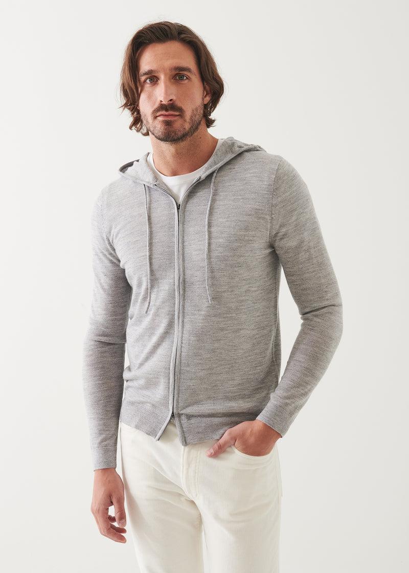 Patrick Assaraf Extra-Fine Merino Full Zip Hoodie Product Image