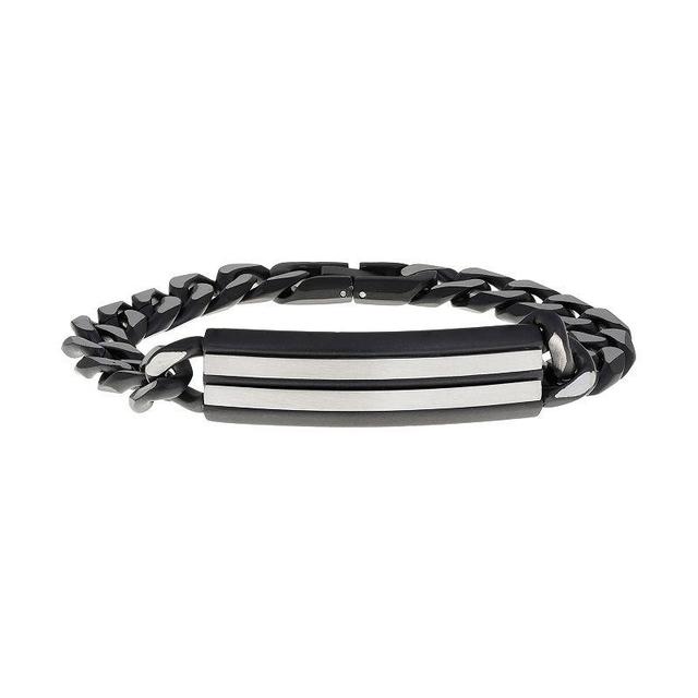 LYNX Mens Stainless Steel Curb Chain Bracelet Product Image