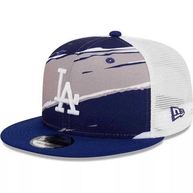 Mens New Era Royal Los Angeles Dodgers Tear Trucker 9FIFTY Snapback Hat Product Image