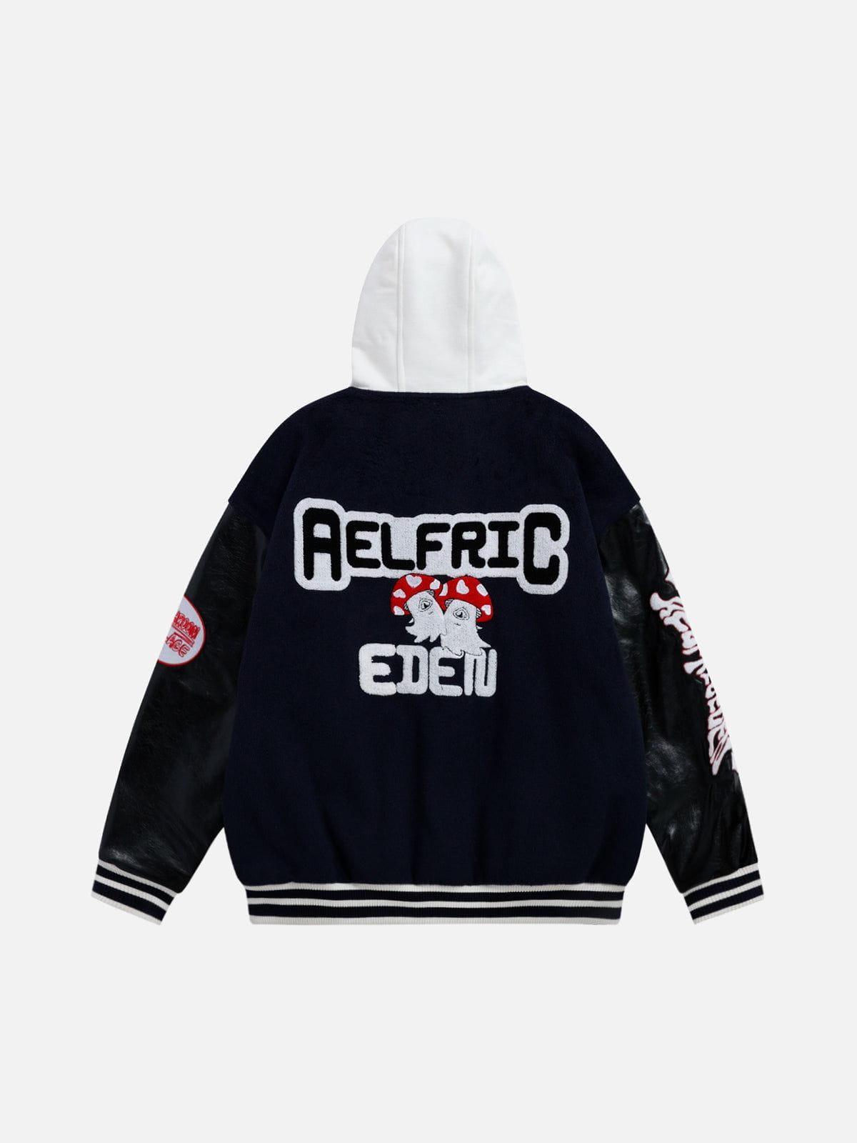 [Pre-Order] Aelfric Eden Color Blocking Hodded Varsity Jacekt Product Image