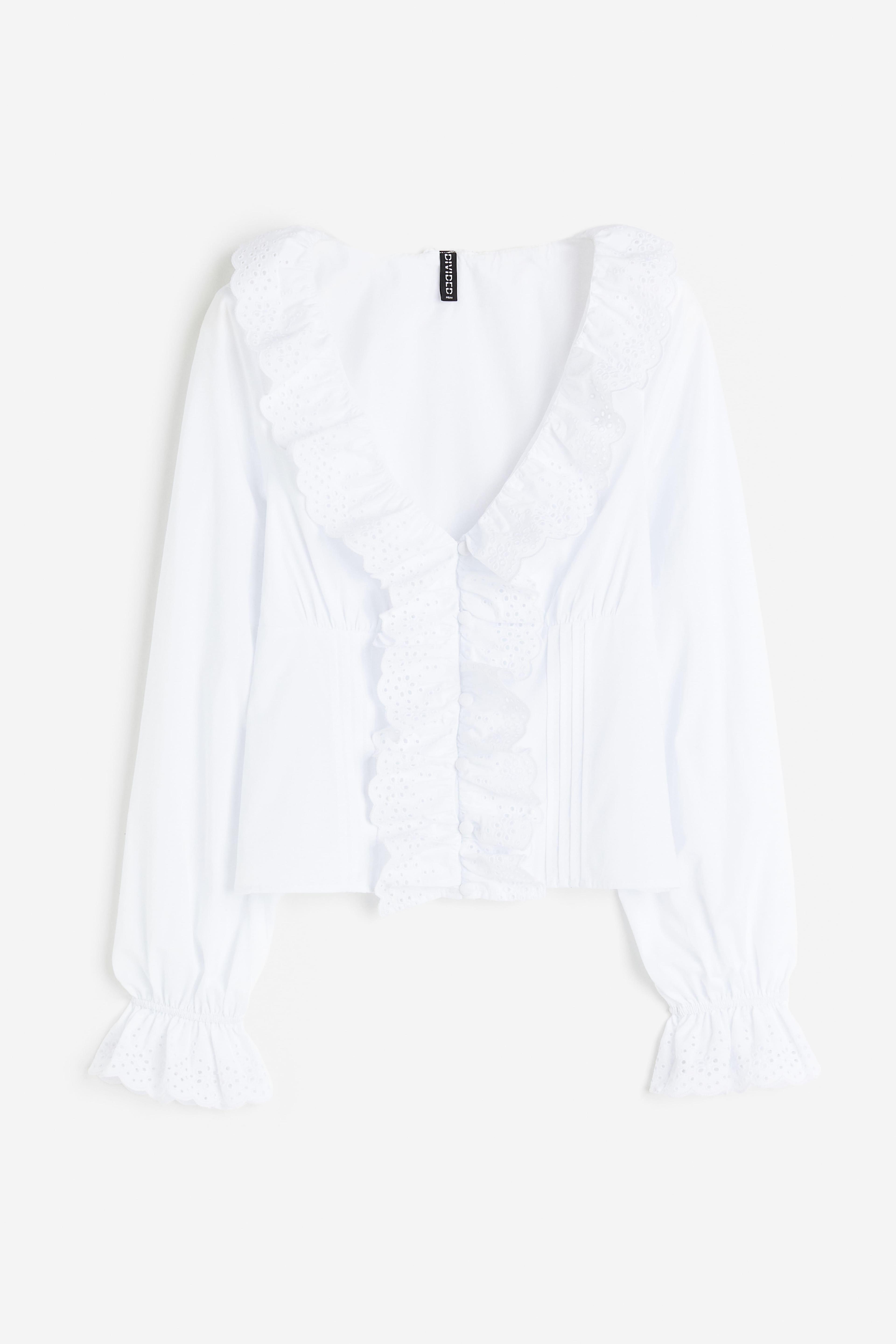 Ruffle-trimmed Poplin Blouse product image