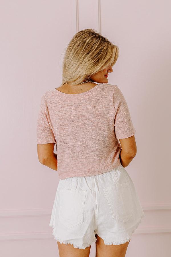 Sun And Sand Knit Top In Pink Product Image