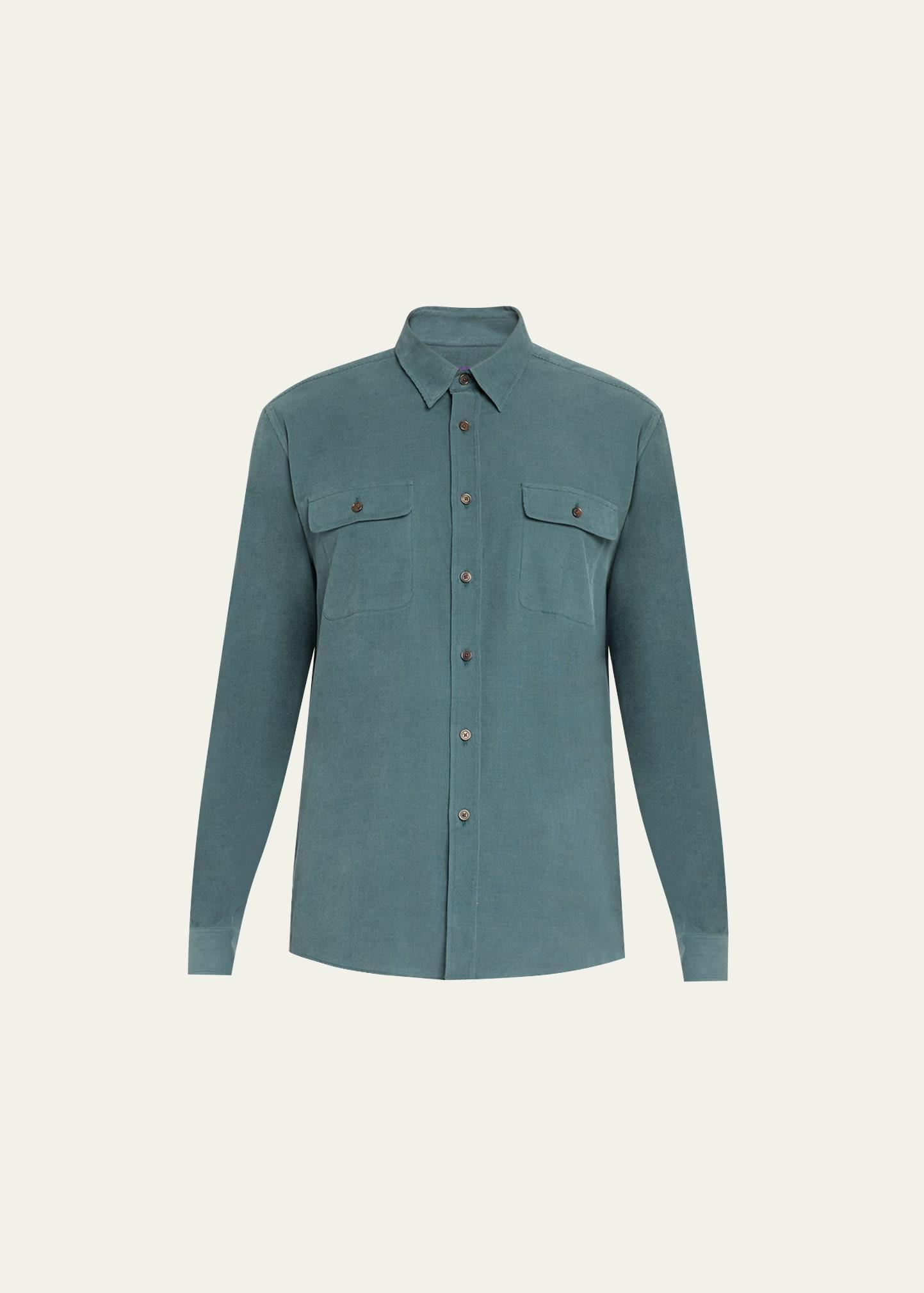 Mens Wale Corduroy Cotton Long-Sleeve Shirt Product Image