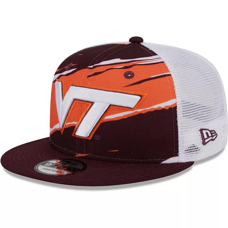 Mens New Era Maroon Virginia Tech Hokies Tear Trucker 9FIFTY Snapback Hat Product Image