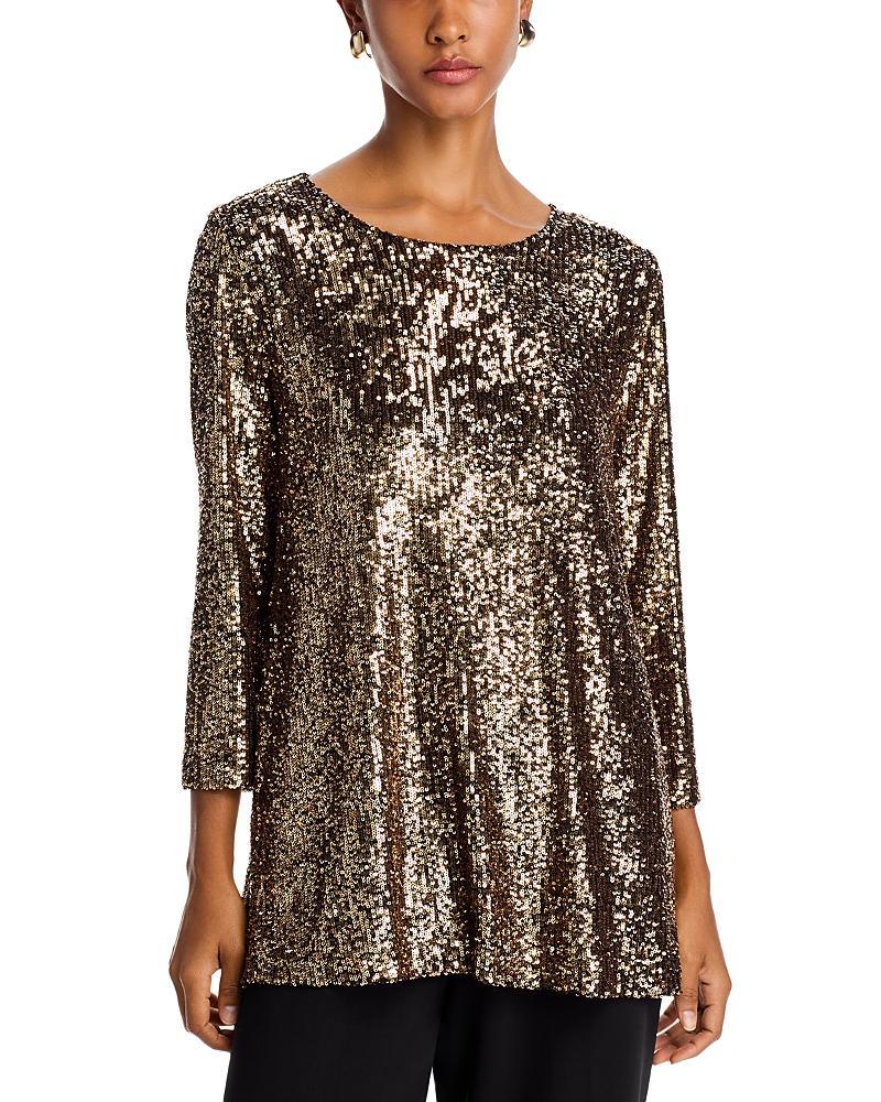 Womens Sequined Easy Knit Tunic Product Image