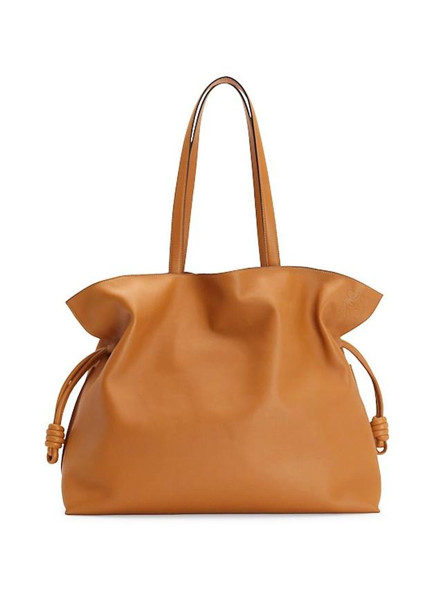 Womens XL Flamenco Knot Leather Tote Product Image
