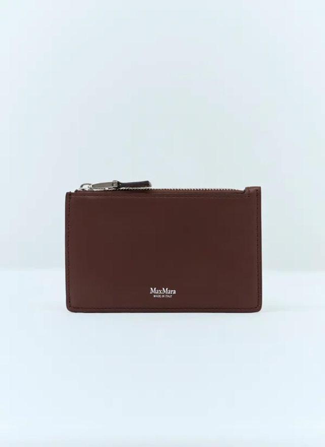 MAX MARA Women Logo Embossed Cardholder In Brown Product Image