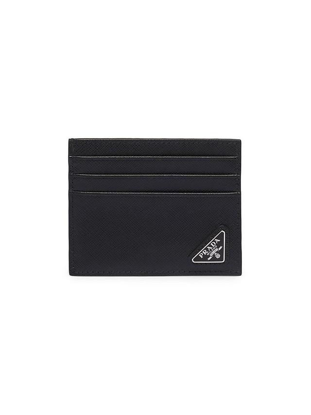 Mens Saffiano Leather Card Holder Product Image