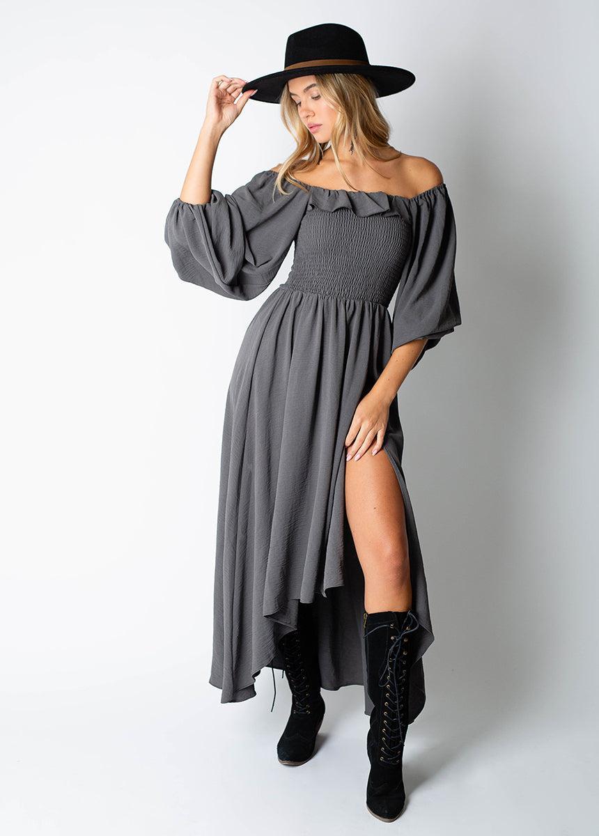 Odette Dress in Gray Product Image