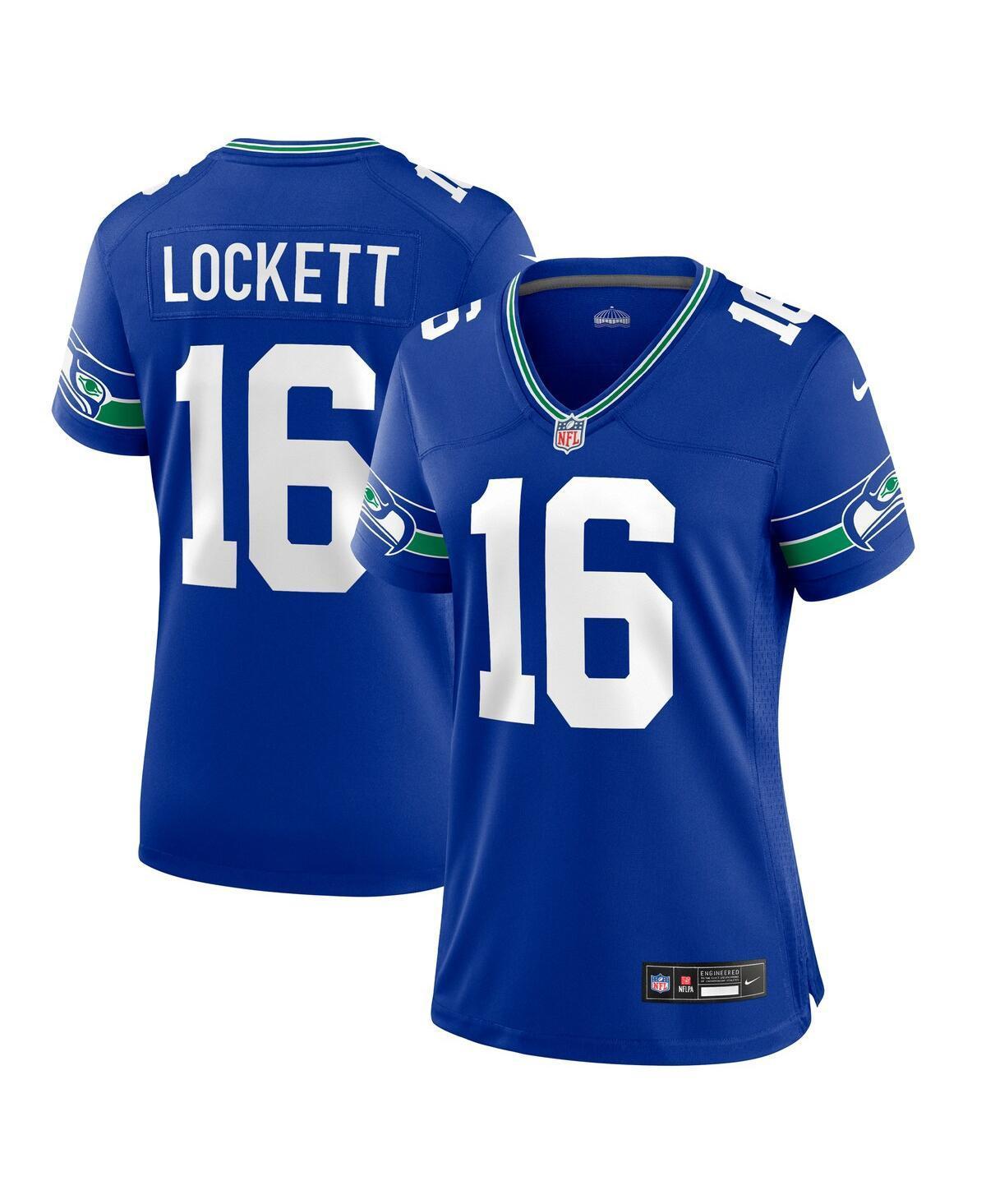 Nike Womens Tyler Lockett Seattle Seahawks Throwback Player Game Jersey - Royal Product Image