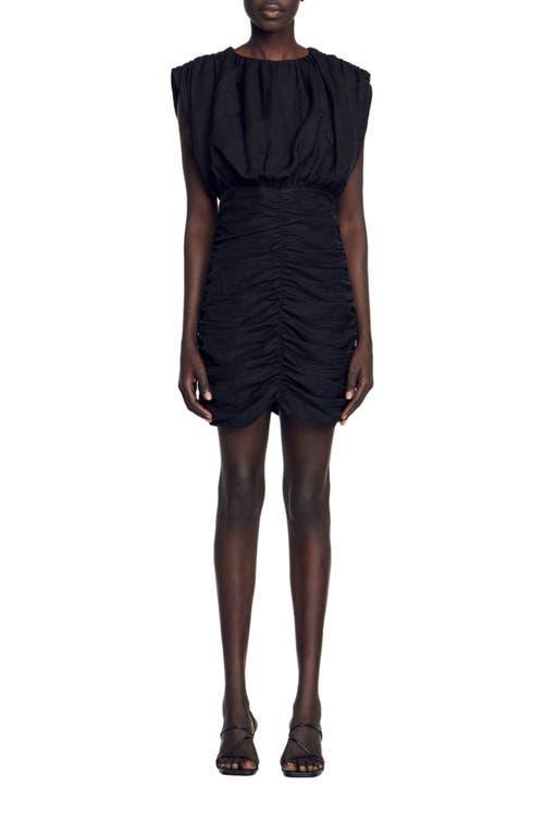 Sandro Diamant Ruched Mini Dress Product Image