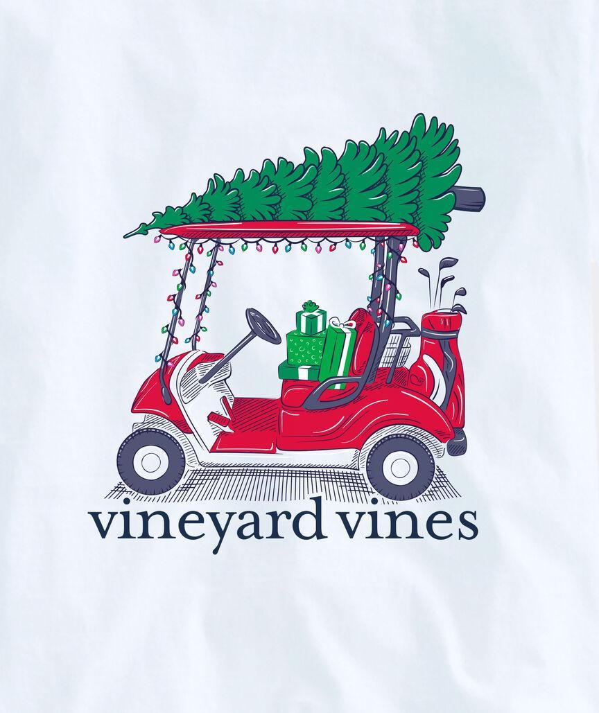 Christmas Golf Cart Long-Sleeve Tee Product Image