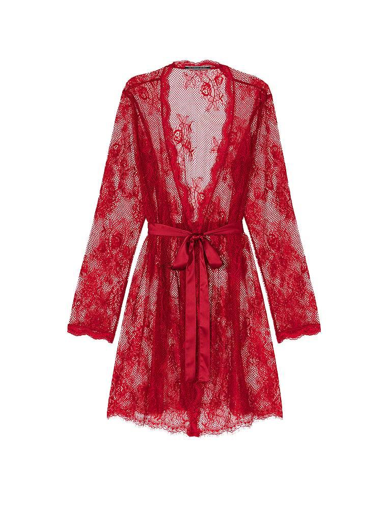 Fishnet Floral Mesh Lace Robe Product Image