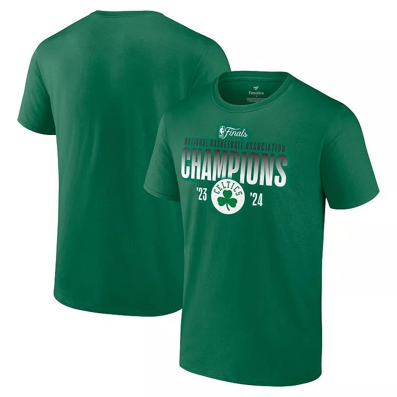 Mens Fanatics Kelly Boston Celtics 2024 NBA Finals Champions Blocked Shot T-Shirt Product Image