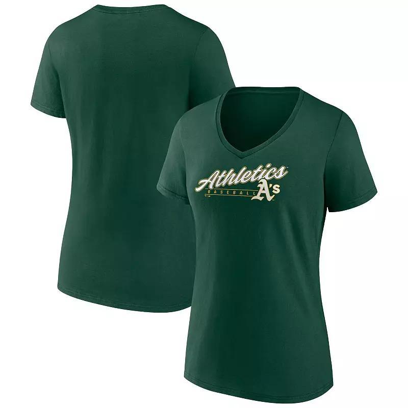 Womens Fanatics Branded Oakland Athletics One & Only V-Neck T-Shirt Product Image