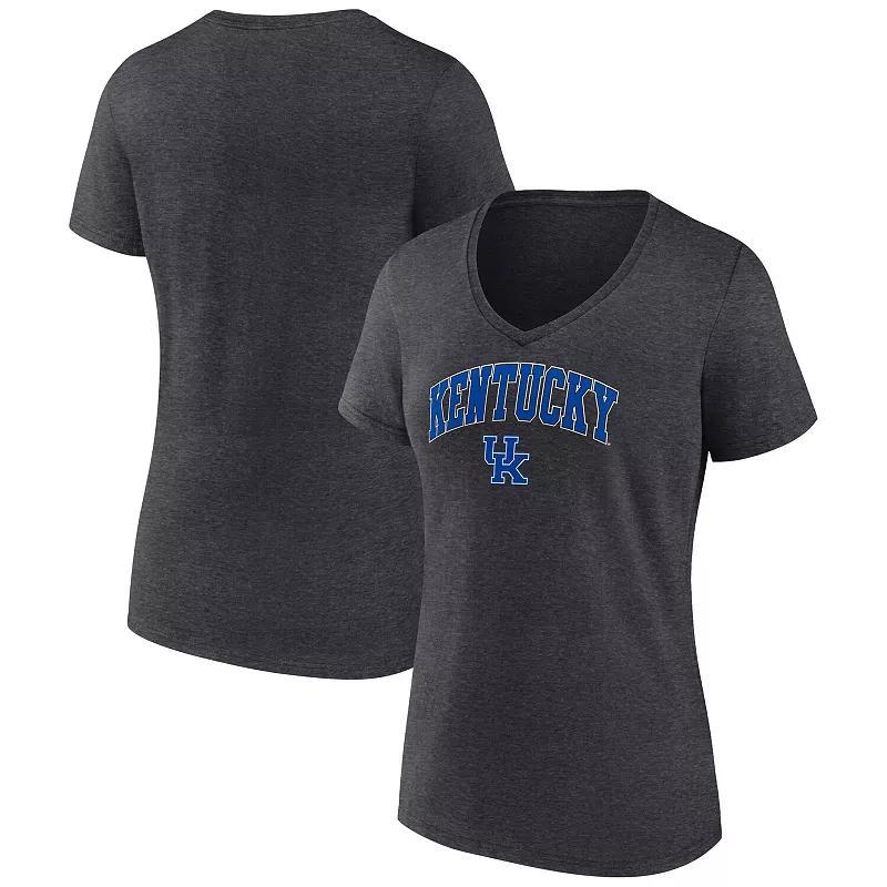 Womens Fanatics Branded Heather Charcoal Kentucky Wildcats Evergreen Campus V-Neck T-Shirt Product Image