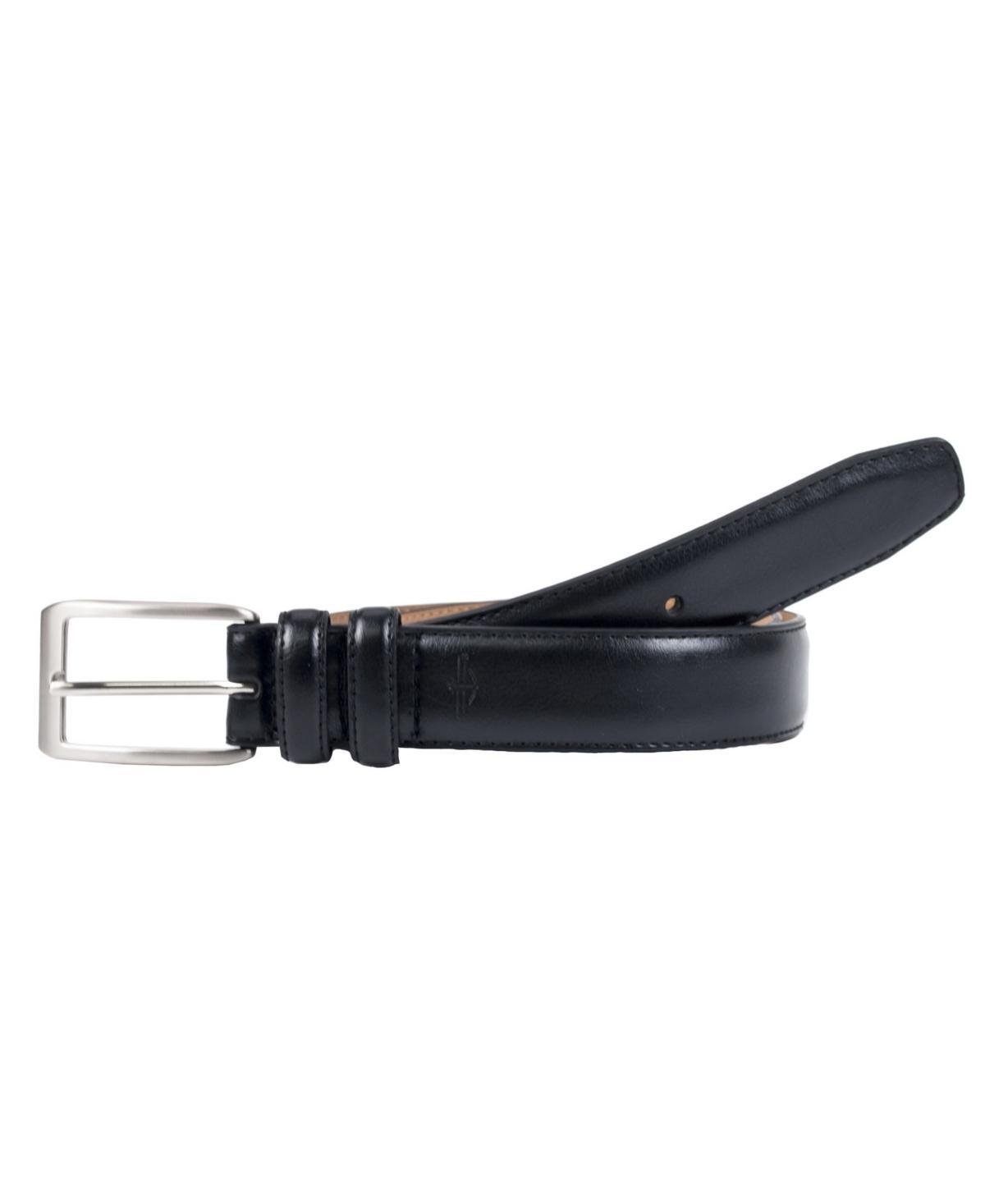 Dockers Men's Leather Belt With Double Loop Keeper, Black, 38 Product Image