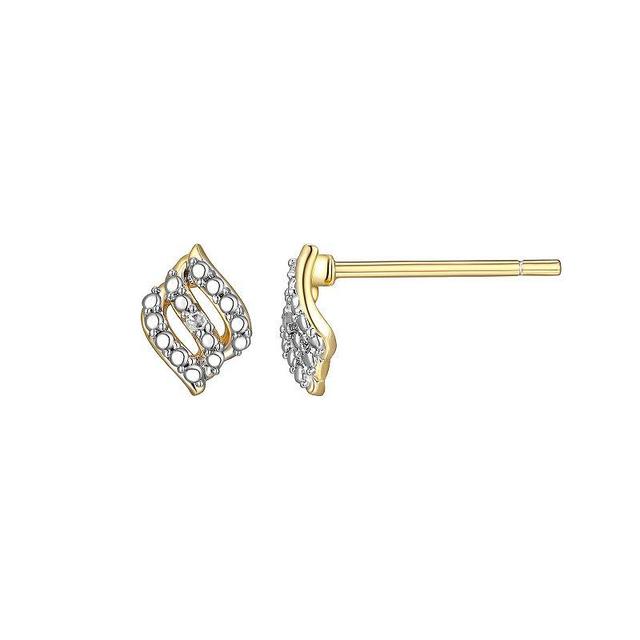 Sarafina Diamond Accent Stud Earrings, Womens, Gold Tone White Product Image