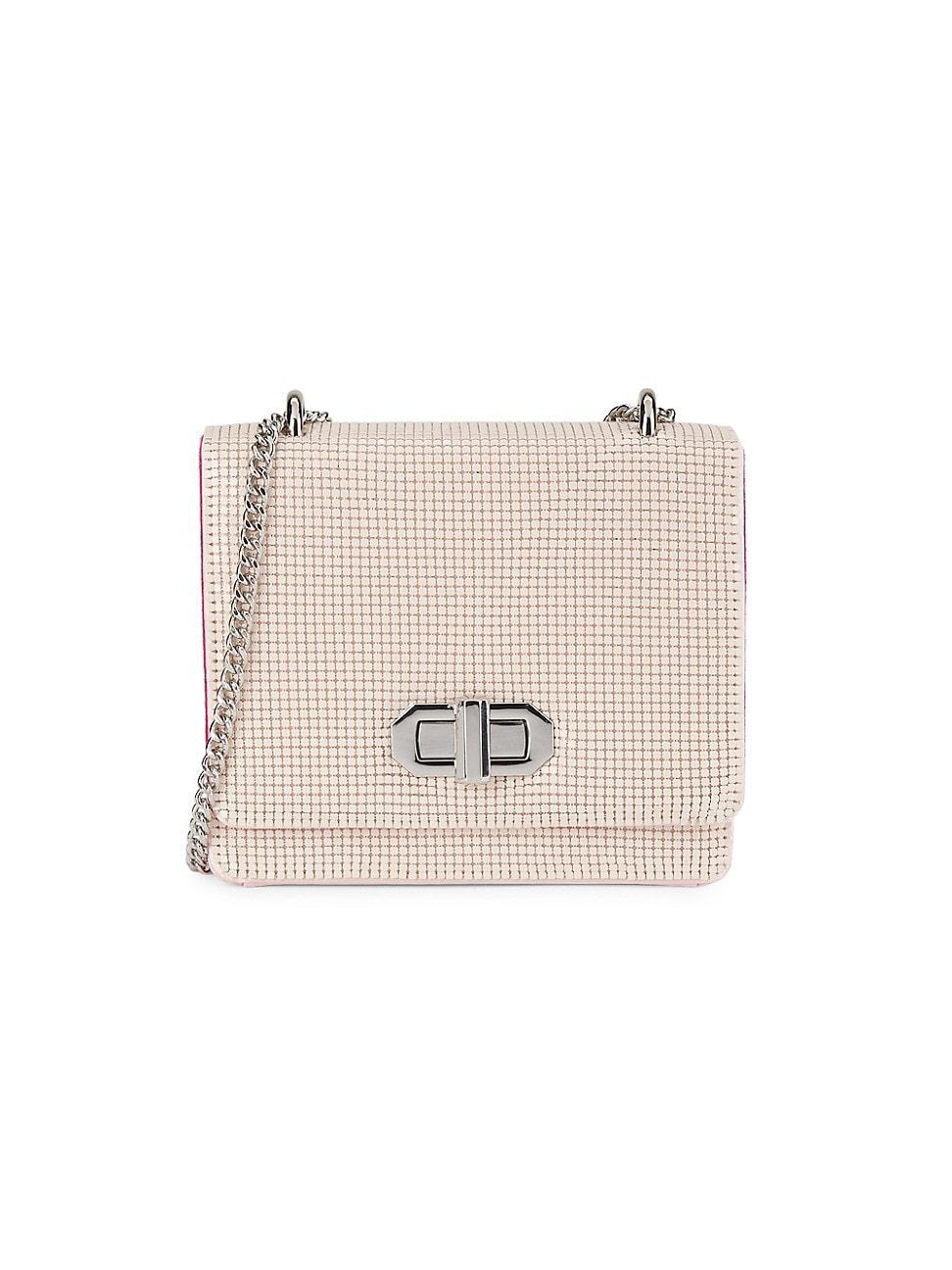 Womens Brass Mesh Crossbody Bag Product Image