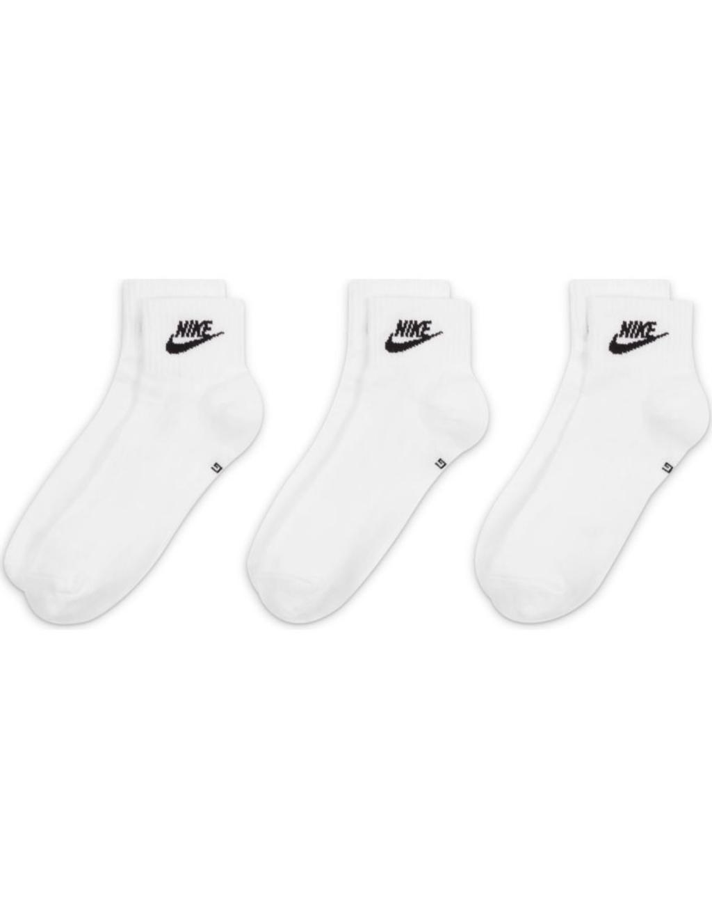 Nike Everyday Essential 3 pack ankle socks in white Product Image