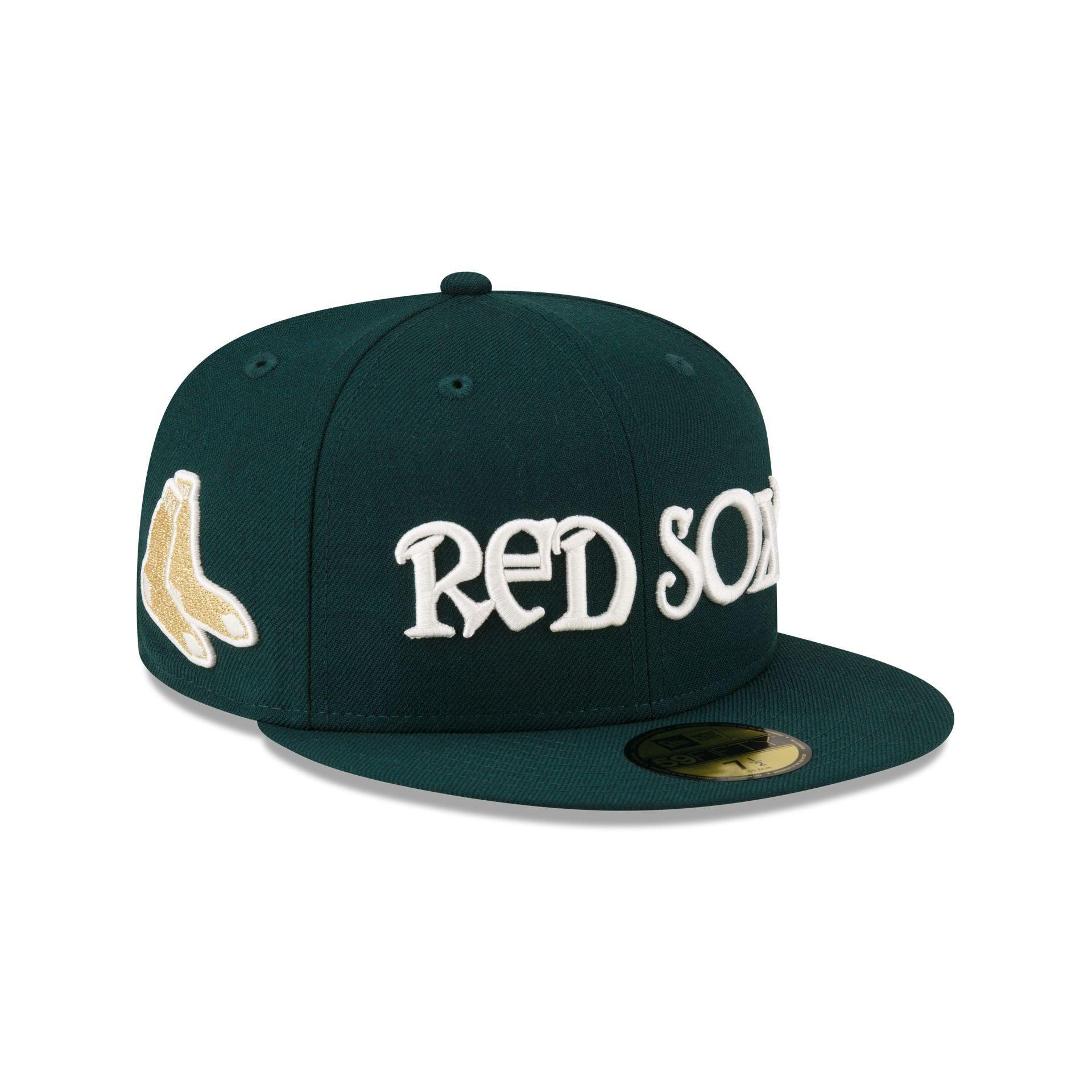 Just Caps Dark Green Wool Boston Red Sox 59FIFTY Fitted Hat Male Product Image