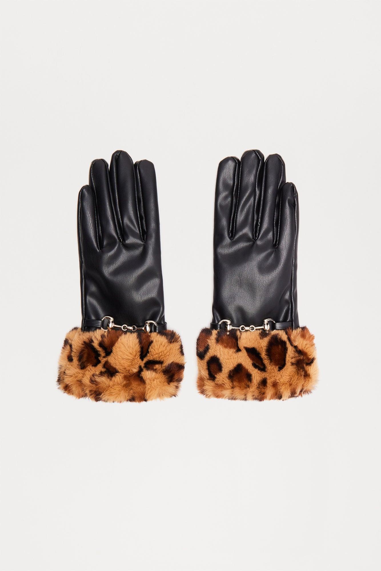 Mob Wife Duties Gloves - Leopard Product Image