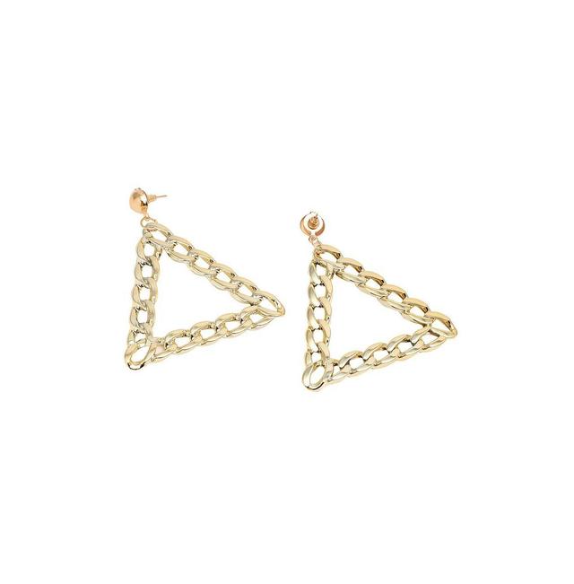 Sohi Womens Gold Chain-link Drop Earrings Product Image