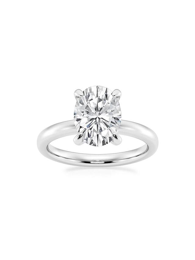 Womens 14K White Gold & Oval Lab-Grown Diamond Solitaire Ring/0.50-5.00 TCW Product Image