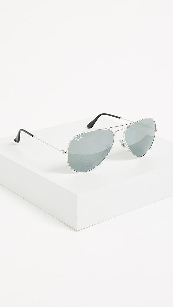 Ray-Ban Mirrored Original Aviator Sunglasses | Shopbop Product Image