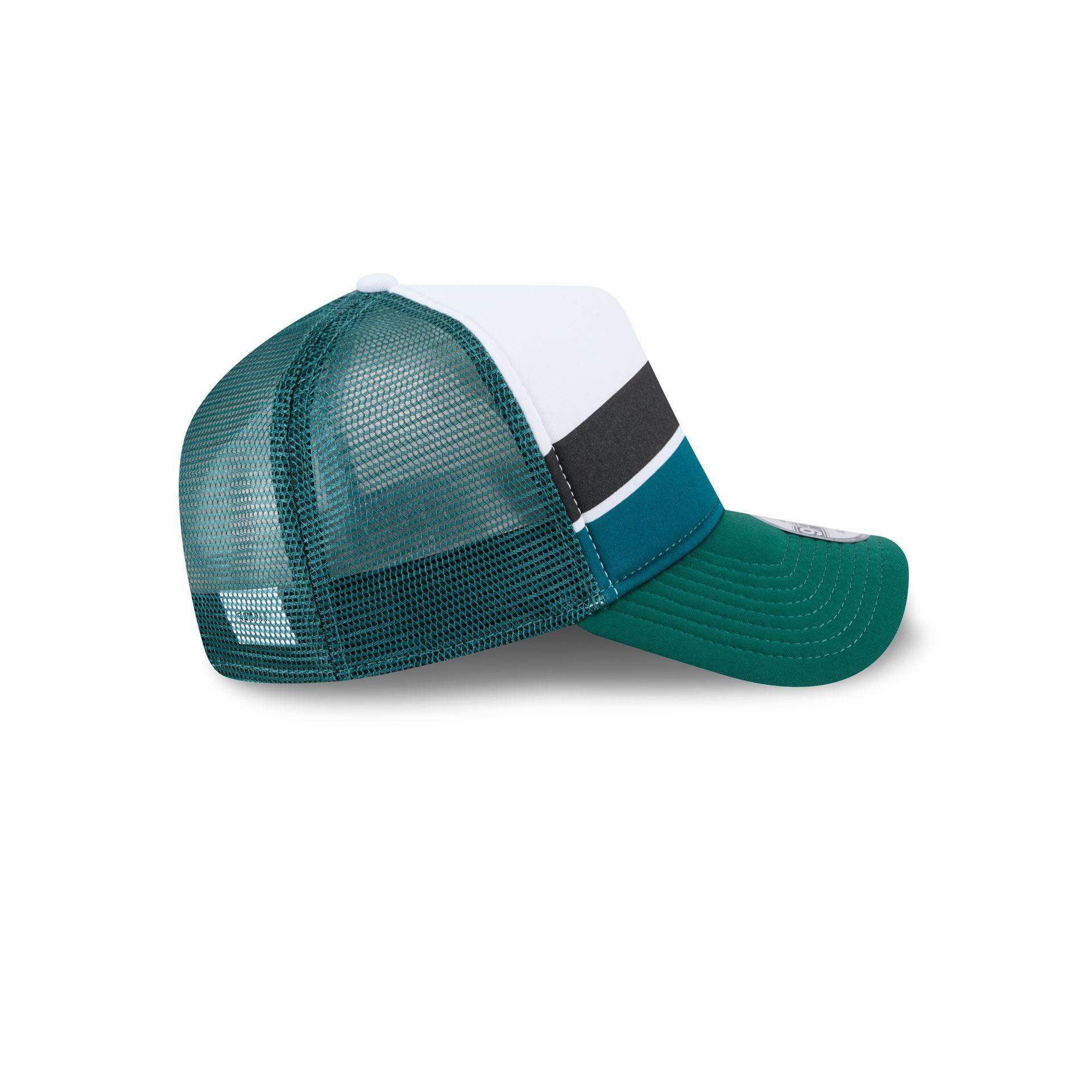 Philadelphia Eagles Color Block 9FORTY A-Frame Trucker Snapback Hat Male Product Image