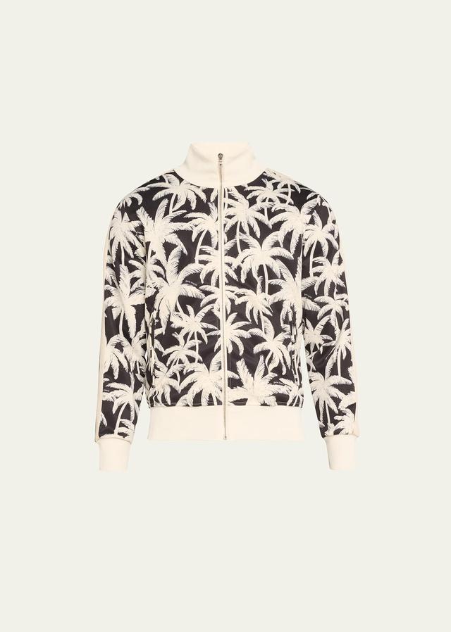 Mens Two-Tone Palm-Print Track Jacket Product Image