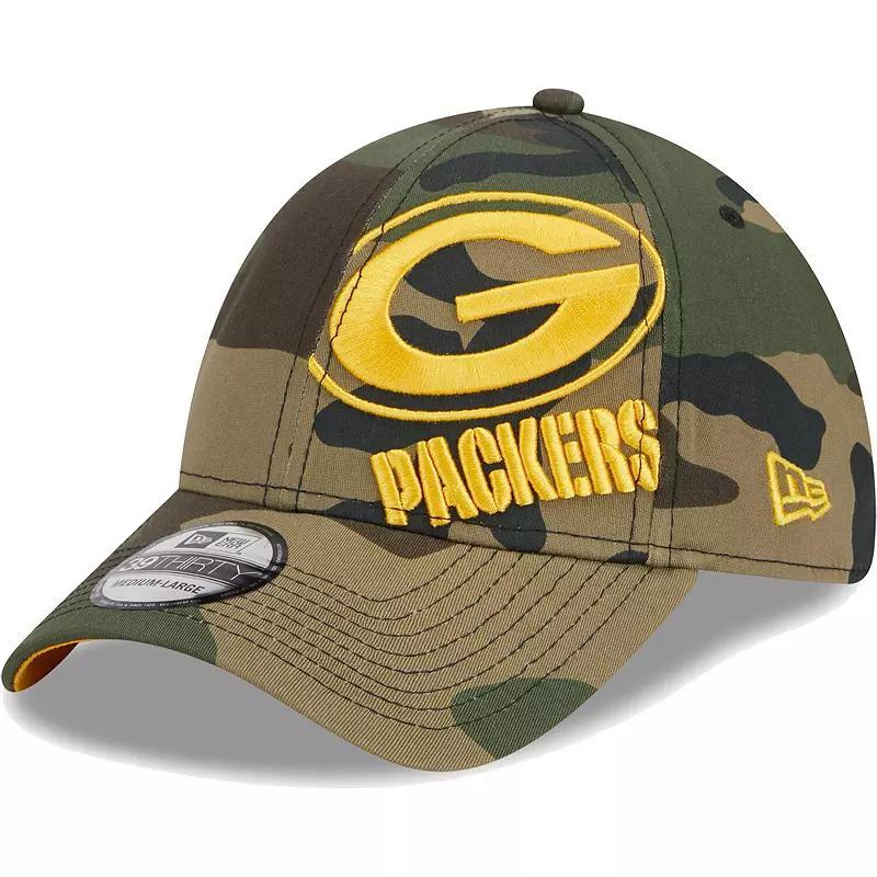 Mens New Era Camo Bay Packers Punched Out 39THIRTY Flex Hat Product Image