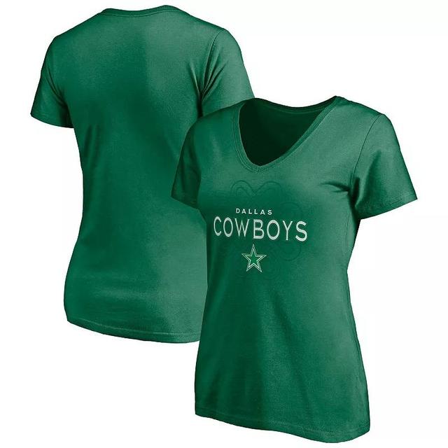 Womens Fanatics Kelly Dallas Cowboys Celtic Knot V-Neck T-Shirt Product Image