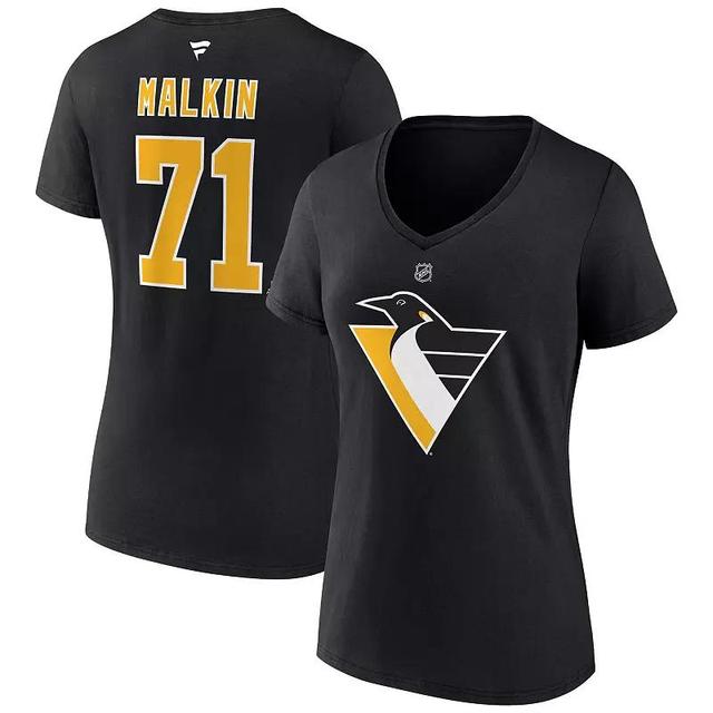 Womens Fanatics Branded Evgeni Malkin Pittsburgh Penguins Special Edition 2.0 Name & Number V-Neck T-Shirt Product Image