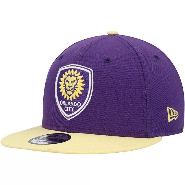 Mens New Era Purple Orlando City Sc Two-Tone 9FIFTY Snapback Hat - Purple Product Image