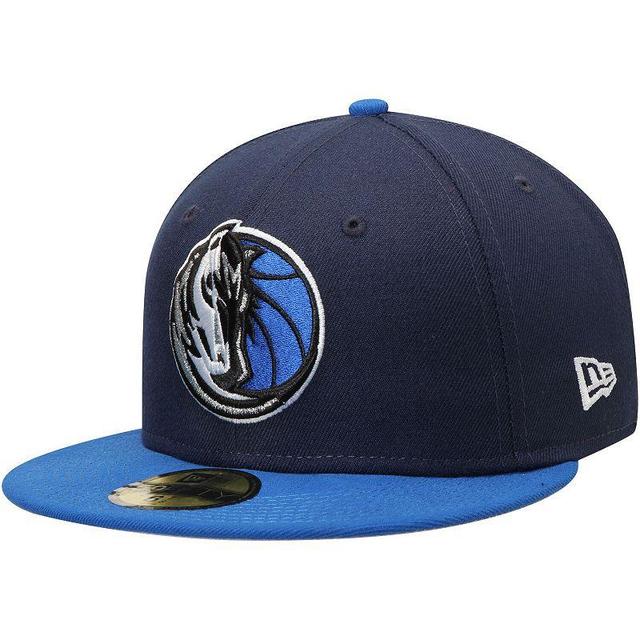 Mens New Era /Blue Dallas Mavericks Official Team Color 2Tone 59FIFTY Fitted Hat Product Image