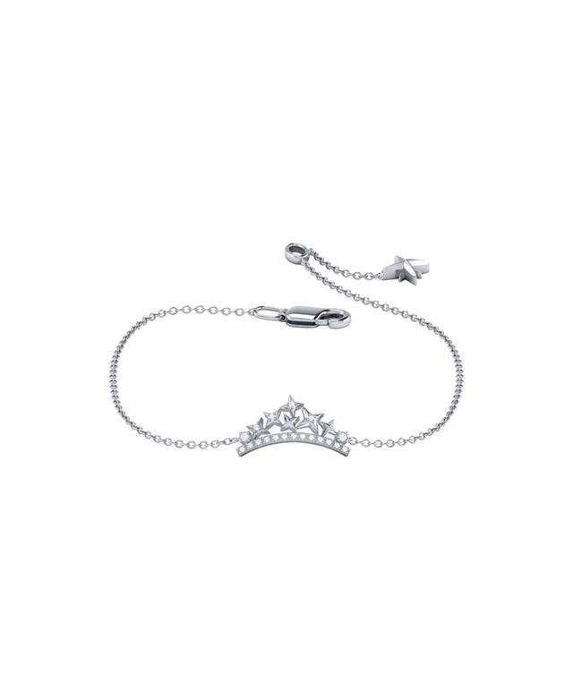 LuvMyJewelry Starry Cascade Design Sterling Silver Diamond Tiara Women Bracelet Product Image