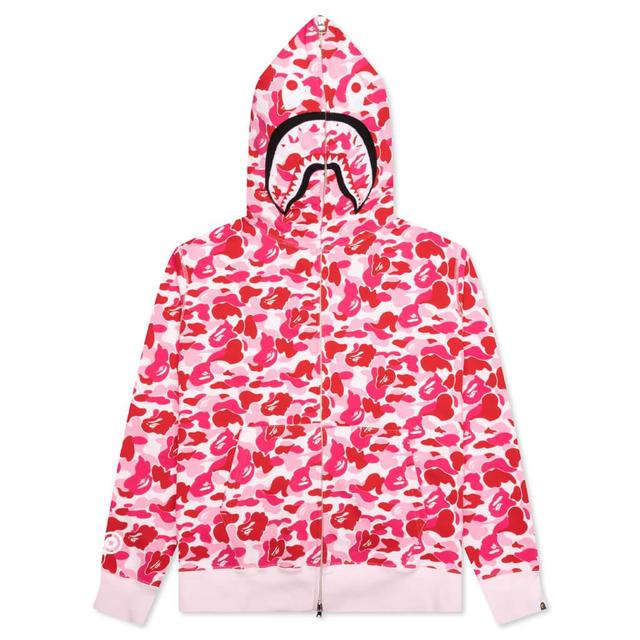 Abc Camo Shark Full Zip Hoodie - Pink Male Product Image