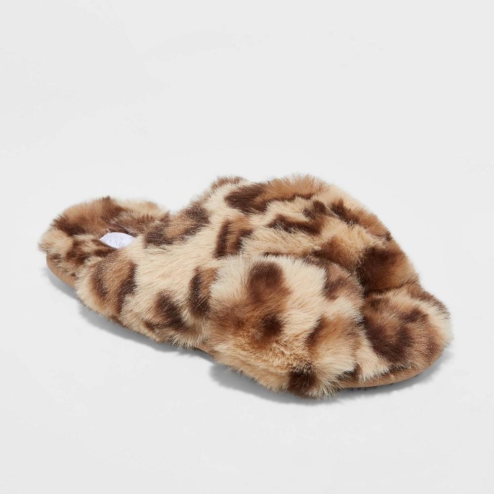 Womens Paris Leopard Crossband Slippers - Auden Product Image