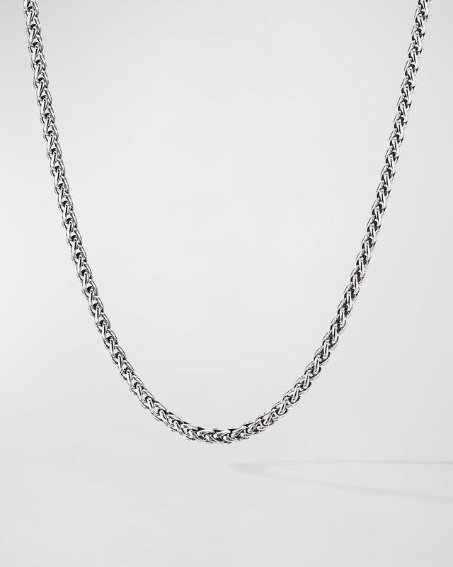 Mens Wheat Chain Necklace in Sterling Silver Product Image