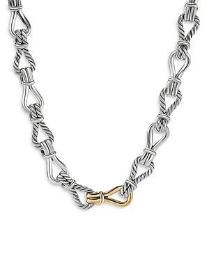 David Yurman 18K Yellow Gold & Sterling Silver Thoroughbred Loop Chain Link Necklace, 20 Product Image