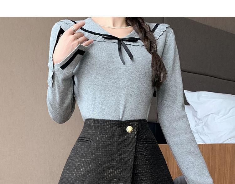 High Waist Plain Mini Skort Product Image