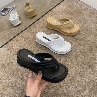 Plain Platform Wedge Heel Flip-Flops product image