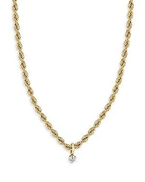 Womens Prong Diamonds 14K Yellow Gold & 0.1 TCW Diamond Pendant Necklace Product Image