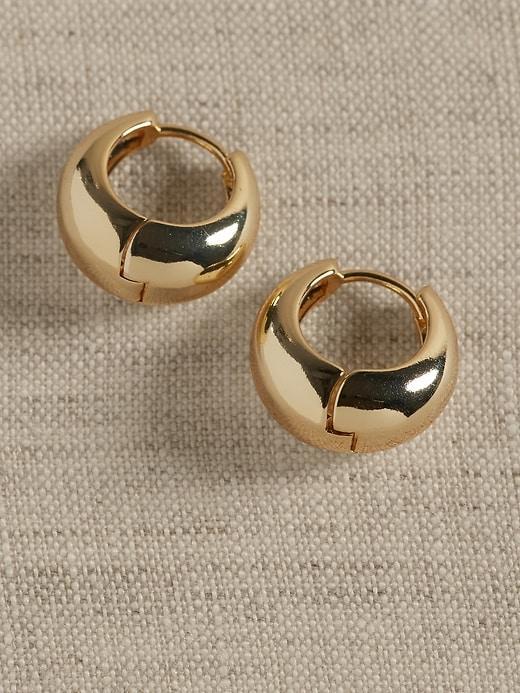 14K Gold Plated Huggie Earring Product Image