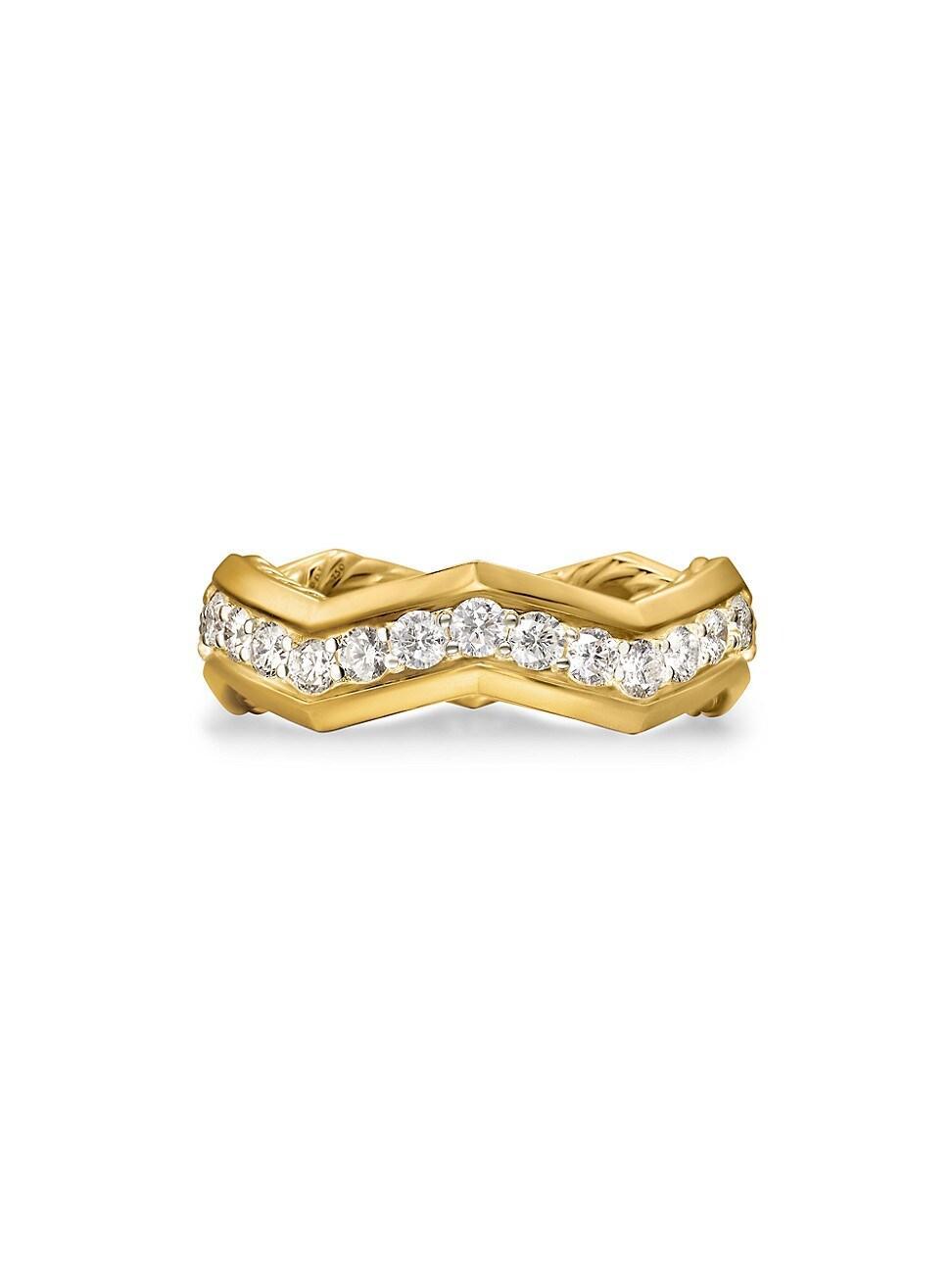 Womens Zig Zag Stax Ring in 18K Yellow Gold Product Image