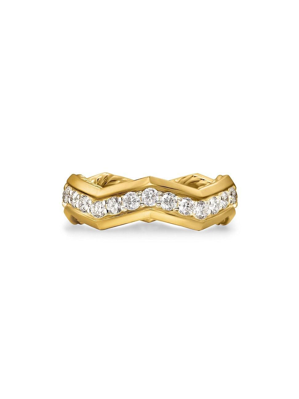 Womens Zig Zag Stax Ring in 18K Yellow Gold Product Image