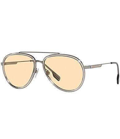 Burberry Men's Be3125 Oliver Sunglasses, Yellow, Large Product Image