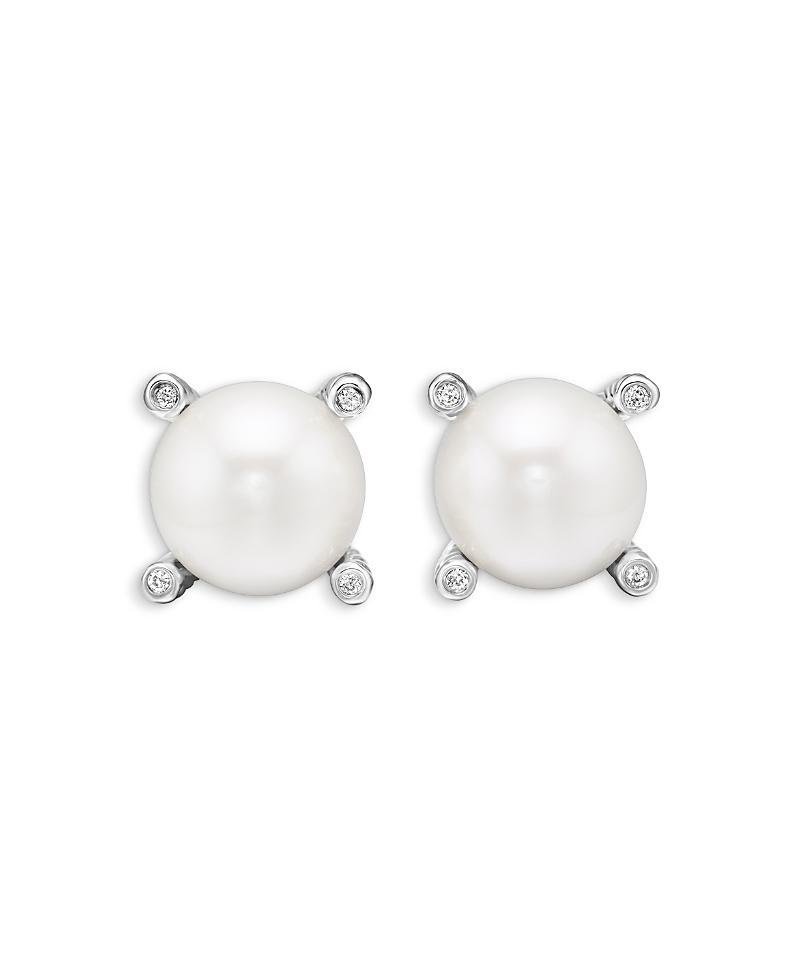 Pearl Earrings with Diamonds Product Image