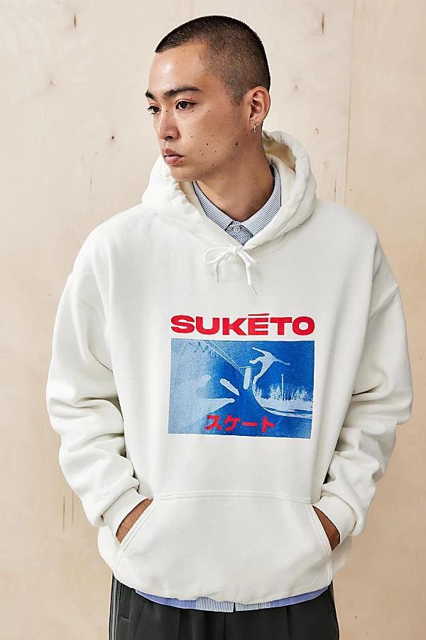 Urban Outfitters UO Ecru Suketo Hoodie Sweatshirt Mens at Urban Outfitters Product Image